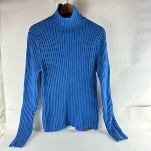 Abercrombie & Fitch Vintage 1990’s Men’s Blue Mock Neck Sweater, Sz L